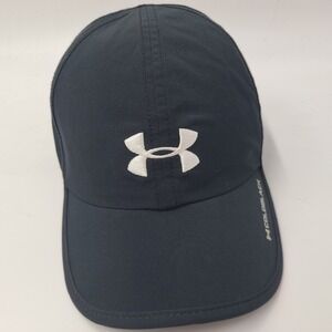 Women Under Armour Hat Adjustable Black White Coldblack Logo Golf Running Hike
